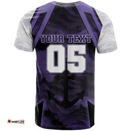 Custom Fremantle Football T Shirt Dockers Anchor Sporty Style DT05