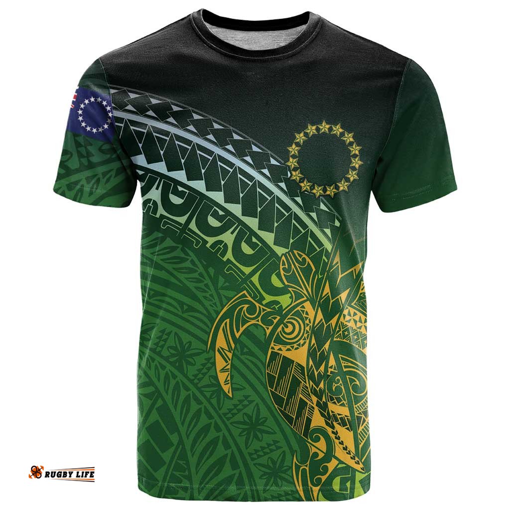 Cook Islands Rugby Kuki Avaiki T Shirt Tribal Turtle LT7