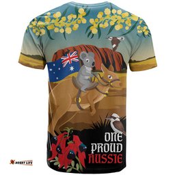 26 January One Proud Aussie T Shirt Kangaroo and Koala Happy Australia Day LT9