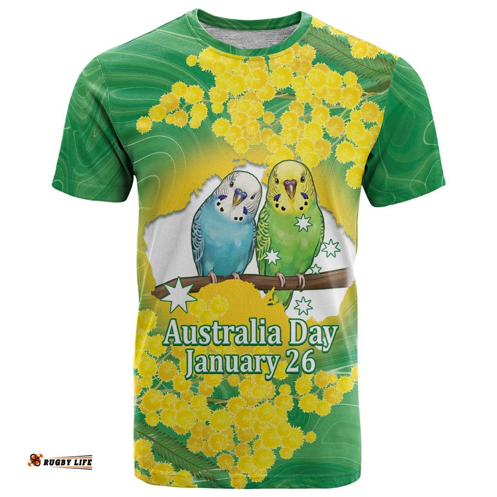 Budgerigar Australia Day T Shirt Proud To Be An Aussie Opal National Color LT14