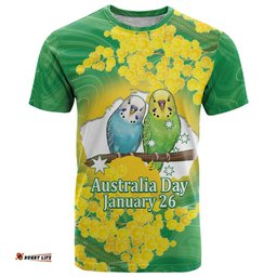 Budgerigar Australia Day T Shirt Proud To Be An Aussie Opal National Color LT14