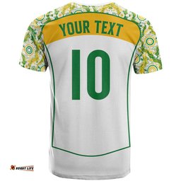 Custom Australia Football T Shirt Aboriginal Pattern Sporty Style-White Color LT03