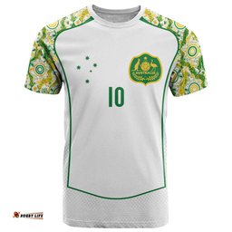 Custom Australia Football T Shirt Aboriginal Pattern Sporty Style-White Color LT03