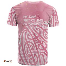 Breast Cancer Awareness Maori T Shirt Kia Kaha Kia Maia Kia Manawanui LT7