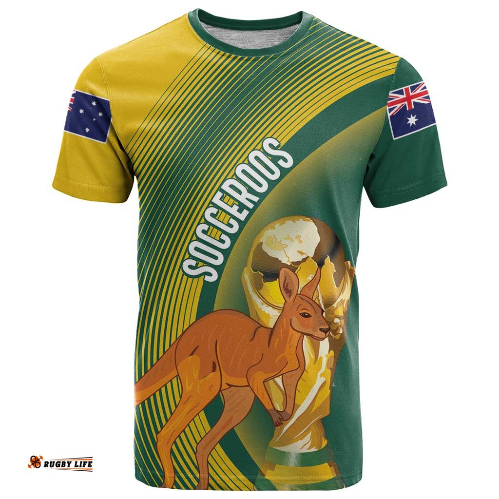 Australia Socceroos WC2026 Custom T Shirt Golden Champions LT7