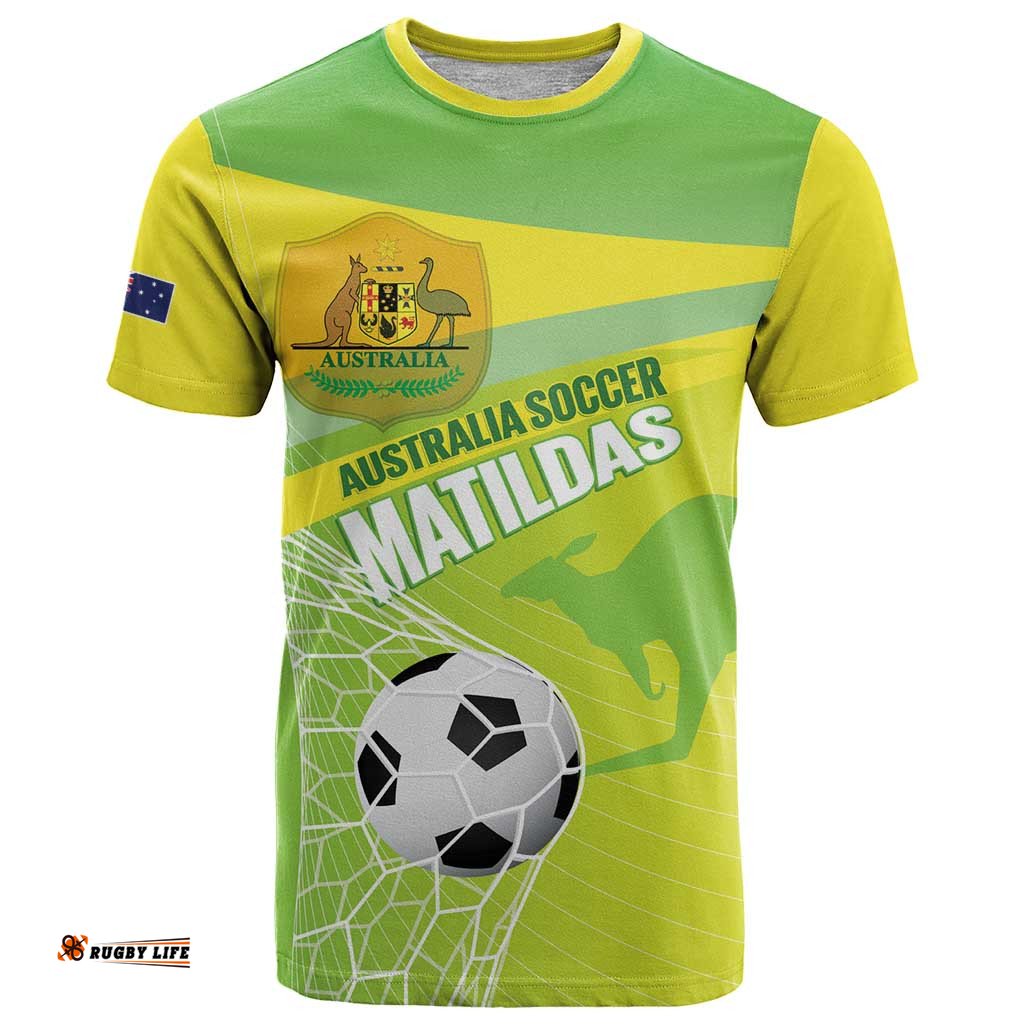 Custom Australia Soccer 2026 T Shirt Come On Matildas LT14