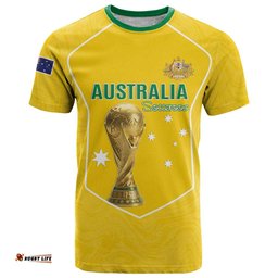 Custom Australia Soccer T Shirt Aussie Aussie Oi Oi Oi LT15