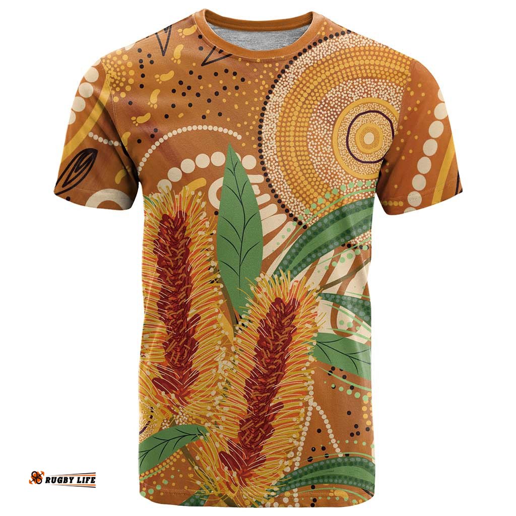 Australia Bottlebrush T Shirt Callistemon Aussie Native Flowers Indigenous Art LT14