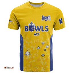 Australian ACT Lawn Bowls Custom T Shirt Aussie Minimalist Style LT9