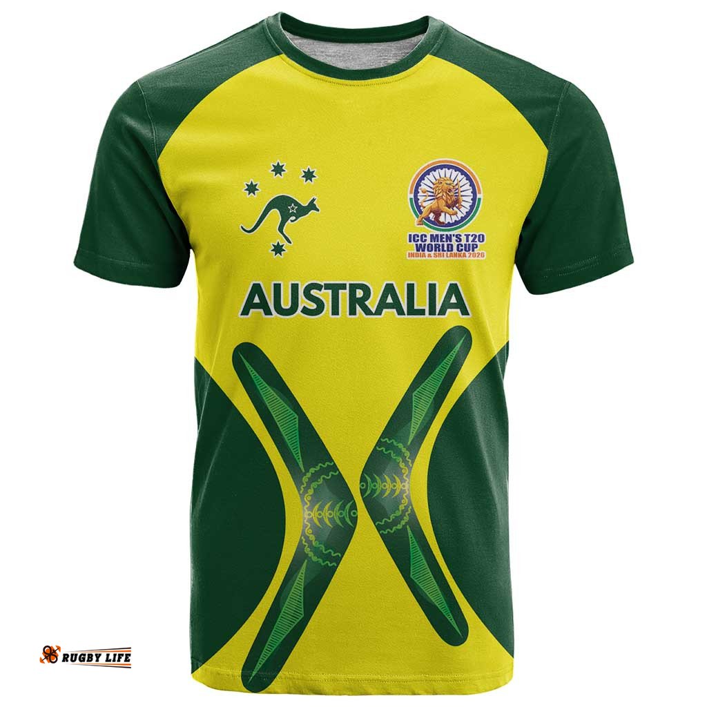 Custom Australia Cricket Spirit 2026 T Shirt World T20 Edition LT9