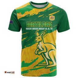 Custom Australia Soccer T Shirt 2025 Go Matildas Marble Grunge Style LT14