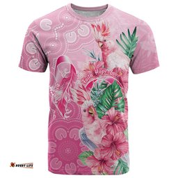Australia Cockatoos Breast Cancer T Shirt Faith Hope Love LT05