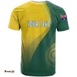 Australia Bowls Personalised T Shirt Basic Marble Glaze - National Color LT7