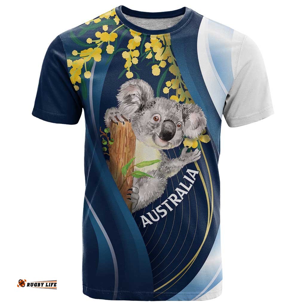 Australia Day T Shirt Koala Blue Modern Vibe LT7