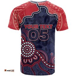 Custom Demons Football T Shirt Aboriginal Dot Art Pattern DT05