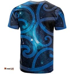 New Zealand Maori Matariki T Shirt Galaxy Kowhaiwhai LT7