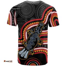Indigenous Platypus Australia T Shirt Australian Aboriginal Art Proud LT14