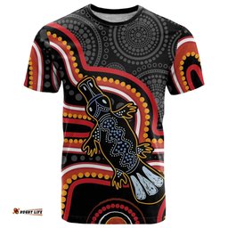 Indigenous Platypus Australia T Shirt Australian Aboriginal Art Proud LT14