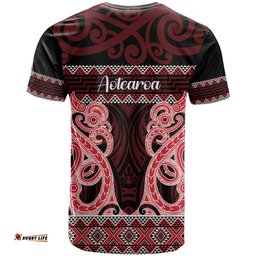 Kia Ora New Zealand T Shirt Maori Language Week Whero Taniko Motif LT14
