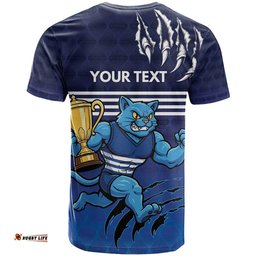 Personalised Geelong Pride T Shirt Claws Out for Glory LT9