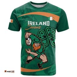 Custom Ireland Rugby Sevens T Shirt Go Champions Irish Shamrock LT14