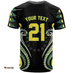 Custom Rugby Cook Islands Avaiki T Shirt Black Kuki Airani Tribal Maori Inspired LT9