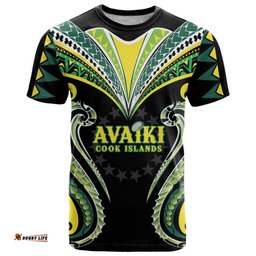 Custom Rugby Cook Islands Avaiki T Shirt Black Kuki Airani Tribal Maori Inspired LT9