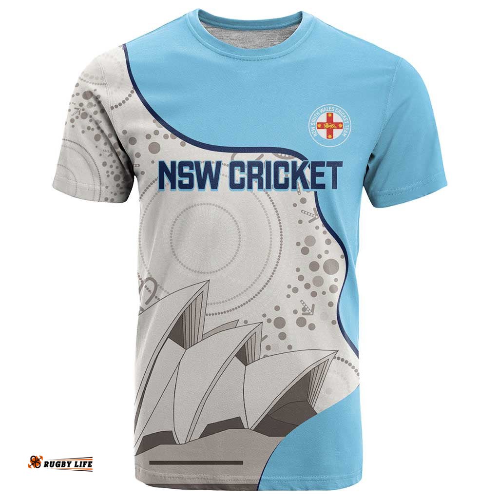 Custom New South Wales Cricket T Shirt Go NSW - Aboriginal Art LT14