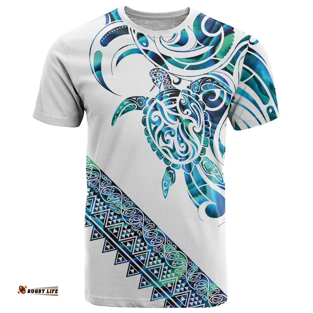 Kahui Whetu Paua shell Kowhaiwhai Taniko Personalised T Shirt Turtle Tattoo Maori Tribal Style LT9