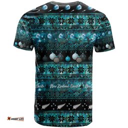 New Zealand Darts Christmas T Shirt Merry Xmas Aotearoa Maori Paua Shell LT14