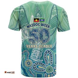 NAIDOC Week - 50 Years Deadly Torres Strait T Shirt Pastel Waves LT7