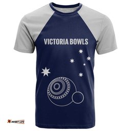 Custom Victoria Bowls Australia T Shirt Go Champions Garden State LT14