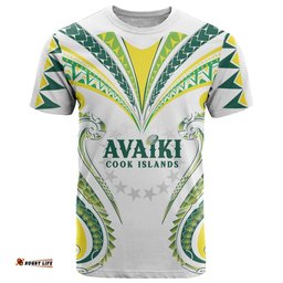 Custom Rugby Cook Islands Avaiki T Shirt White Kuki Airani Tribal Maori Inspired LT9