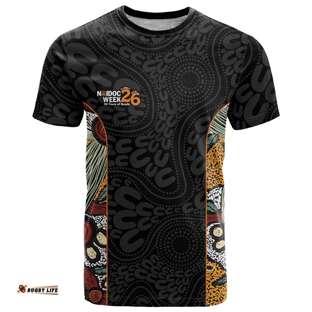 Personalised NAIDOC Deadly 50 Years T Shirt Minimalist Aboriginal Art LT9
