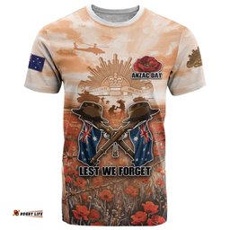 Personalised ANZAC Day T Shirt Commemorative Soldier Tribute DT05