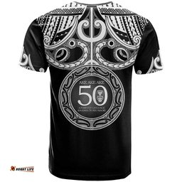 Kia Kaha Te Reo Maori New Zealand T Shirt 50th Anniversary Ake Ake Ake LT14