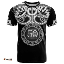 Kia Kaha Te Reo Maori New Zealand T Shirt 50th Anniversary Ake Ake Ake LT14