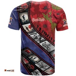 Personalised ANZAC Spirit 1915-2026 Filmstrip Tribute T Shirt Lest We Forget 25 April LT9