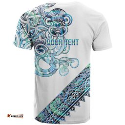 Kahui Whetu Paua shell Kowhaiwhai Taniko Personalised T Shirt Taniwha Maori Tribal Style LT9