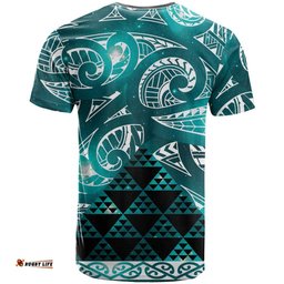 Matariki New Zealand T Shirt NZ Niho Taniwha Maori New Year Cyan Galaxy LT14