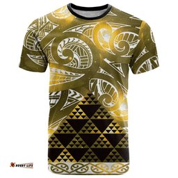 Matariki New Zealand T Shirt NZ Niho Taniwha Maori New Year Yellow Galaxy LT14