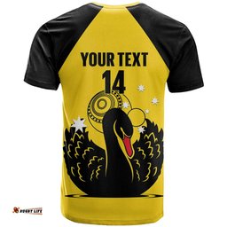 Custom Western Australia Bowls T Shirt Go Champions WA Black Swan LT14