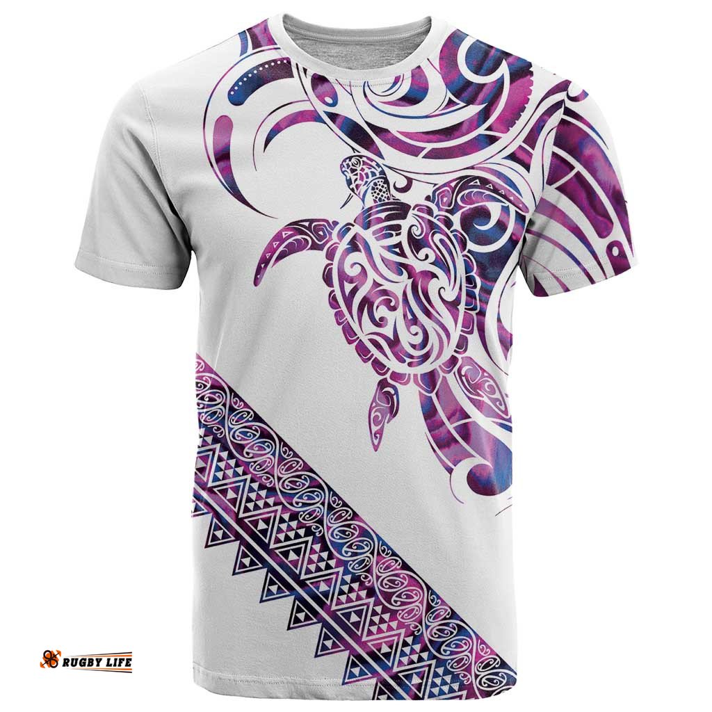 Mawhero Paua shell Kowhaiwhai Taniko Personalised T Shirt Turtle Tattoo Maori Tribal Style LT9