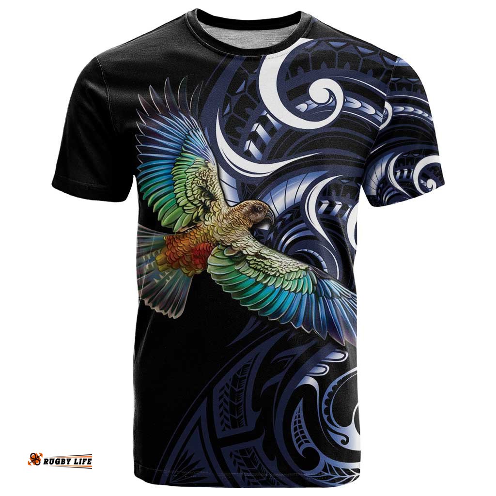 New Zealand Kea Bird Personalised T Shirt Maori Tribal Koru Art LT9