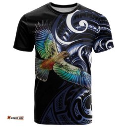 New Zealand Kea Bird Personalised T Shirt Maori Tribal Koru Art LT9