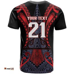 Custom New Zealand T Shirt Maori Kiwiana Pattern Tukutuku Motif LT9