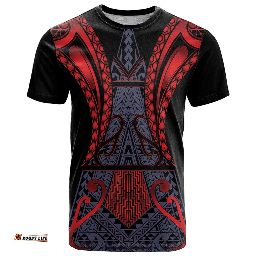Custom New Zealand T Shirt Maori Kiwiana Pattern Tukutuku Motif LT9