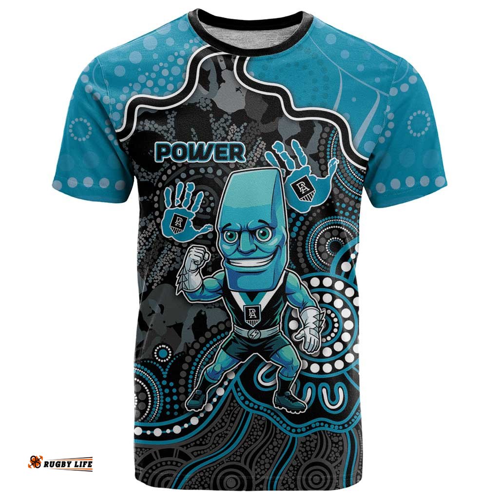 Custom Power Football T Shirt Aboriginal Dot Art Pattern DT05