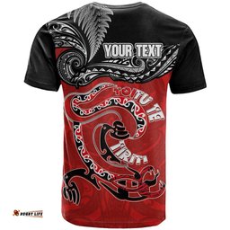 Personalised Aotearoa Toitu Te Tiriti T Shirt Taniwha Tribal Motifs LT03