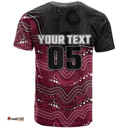 Custom Sea Eagles T Shirt Bird Mascot With Aboriginal Indigenous DT05